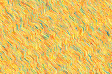 Orange, yellow and green waves colorful impasto background, digitally created.