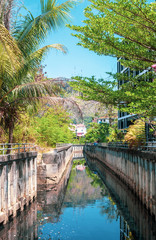 Fototapeta na wymiar Sewerage canal in Thailand