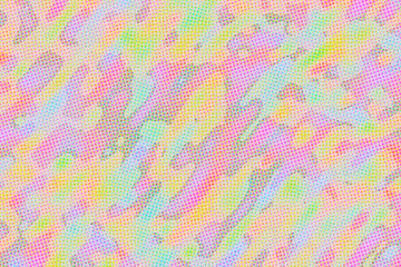 Pink waves paint with dots background, digitally created.