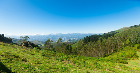 landscape views of national park peaks of europe