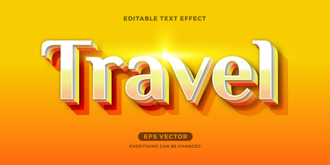 Travel Summer editable text effect vector