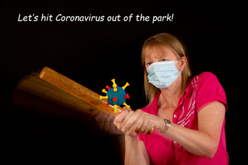 Let's hit Coronavirus out of the park! (plus text)