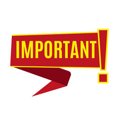 red vector illustration banner important with exclamation mark eps 10