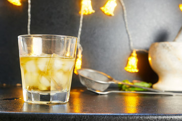 cocktail in the grocery at the bar