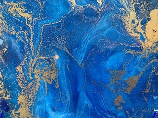 Blue paint abstract background