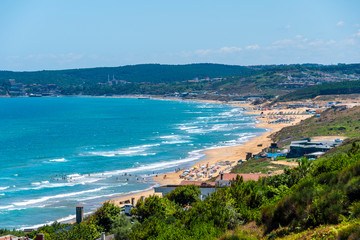 Kilyos Coastline view in Istanbul at summer time 