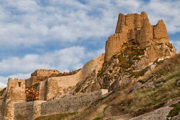 Fototapeta na wymiar Ancient castle of Van in Turkey, known also as Tushba Castle, built by the Urartians.