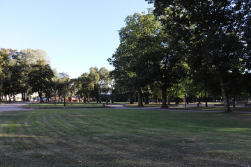 Le parc des arènes de Dax, grand espace vert public, ville de Dax, département des Landes, France