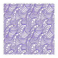 Seamless pattern with purple stormy waves. 