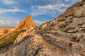 Ancient castle of Van in Turkey, known also as Tushba Castle, built by the Urartians.