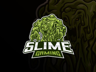 Slime monster mascot esport logo design © Fand