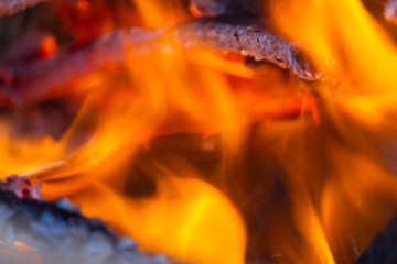 Close up of fire