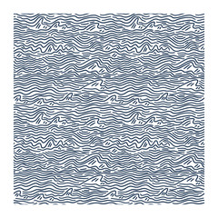Seamless pattern with stormy waves. Design for backdrops with sea, rivers or water texture.