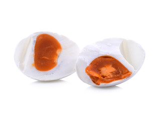 Salted egg isolated on white background