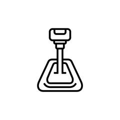 Car manual transmission, vector linear icon.