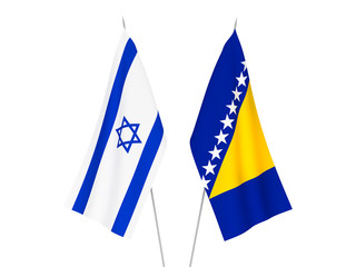 Bosnia and Herzegovina and Israel flags