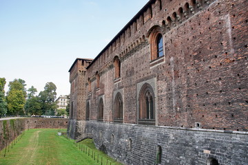 castello sforzesco (sforza castle) in milan, lombardy, italy