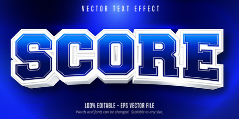 sport style text effect, Score text and editable text style © DesignVectX