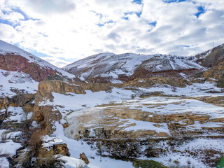 mountain landscape with snow