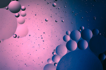air bubbles in water in colorful light