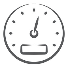 
Speedometer gauge icon linear vector design.
