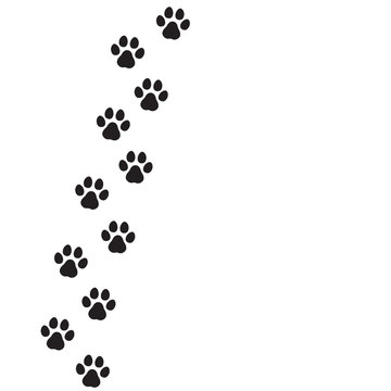 Dog s footprint icon. Paw print. Vector on isolated white background. EPS 10