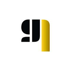 Initial GN monogram logo letter.