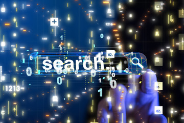 online search bar engine touch digital 3d