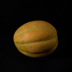 Melon on a black background