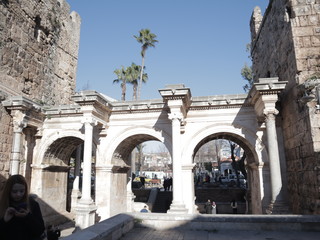 Fototapeta premium view of the roman forum in turkey