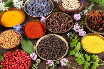 Spices and herbs.