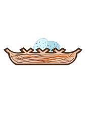 Obraz premium Bird's Nest with Eggs.