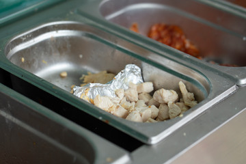 Ingredients for making pizza.