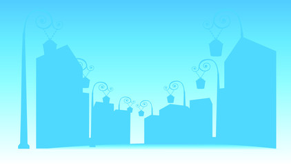 Fototapeta premium street with lanterns