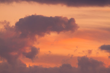 Beautiful clouds on the sky