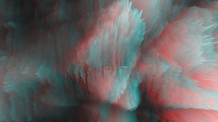 Digital Illustration. Glitch Abstract color noise blot background.