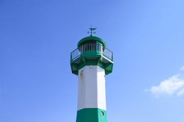 Close up from the lighthouse in the harbor of Sassnitz, Baltic Sea - Germany