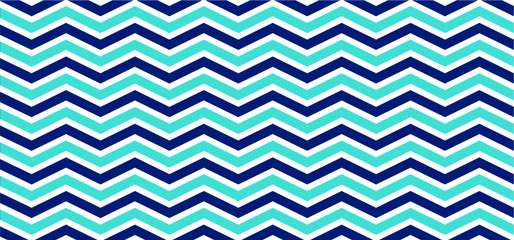 Blue. Seamless Chevron zigzag Pattern Vector chevrons wave line. Wavy stripes background. Retro pop art 80's 70's years. Funny zig zag sign. Texture of fabric or paper scrapbook. Line pattern