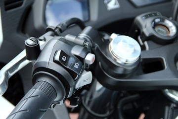 Obraz premium バイクのステアリング