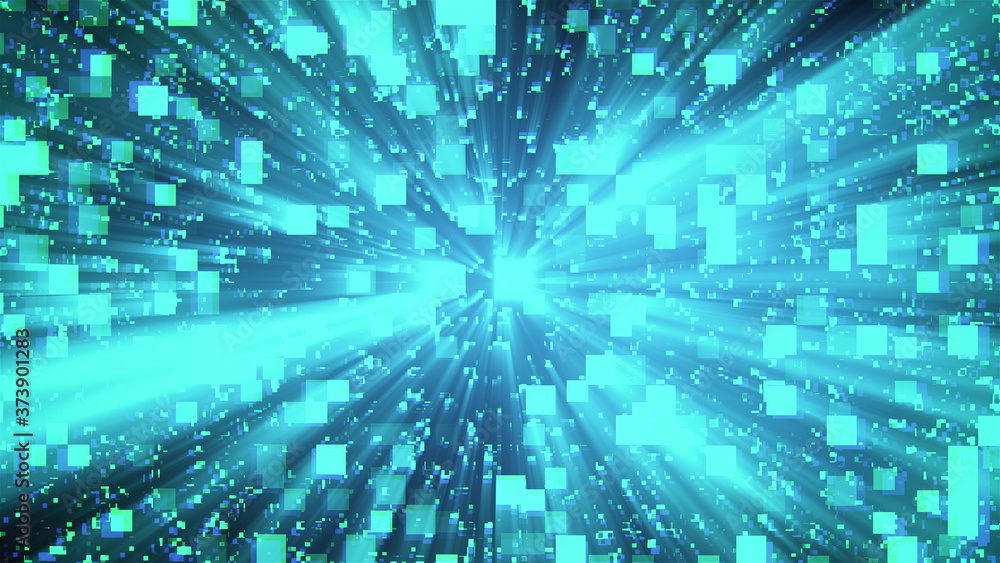 Poster 3d rendering of technology and data processing. computer generated modern information backdrop