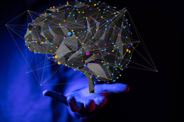brain science neuron cocnept human brain illustration