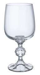 Empty wine glass isolated on white background