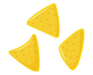 トルティーヤチップスのベクターイラスト　コーンチップス