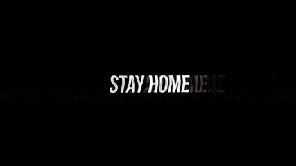 Stay Home text animation of contagion message for pandemic.  with creepy retro holographic vhs glitch digital interference tv noise screen new quality universal vintage motion dynamic animated black.
