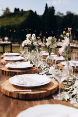 Wedding table decoration rustic style