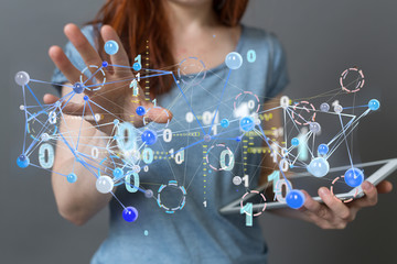 internet net and data digital concept.