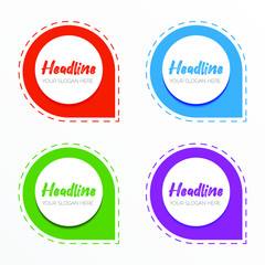 Location icon map pointer and label with different color