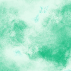 Colored watercolor background blue green mint, abstract stain, backdrop. Delicate transition gradient, splash stain blot of paint