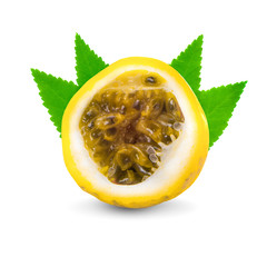 passion fruit isolated on white background
