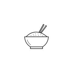 Bowl of rice icon symbol vector design
